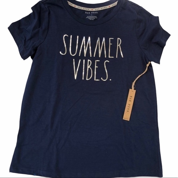 Rae dunn summer vibe tee navy small. - Picture 5 of 7